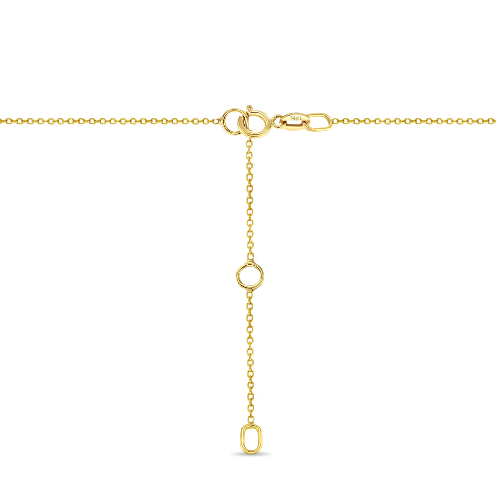 14k Gold Pave Tiny Cross Women's Pendant/Necklace