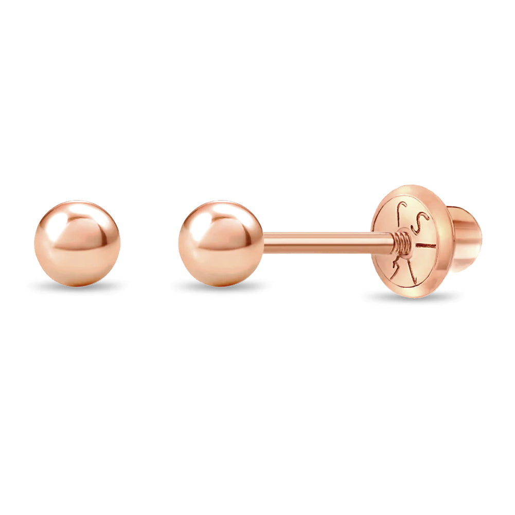 DELECOE Earring Backs18K Rose Gold Plated Threaded Screw Earring Backs  Secure Earring Backs Hypoallergenic Stering Silver Screw Back Earring  Replacement Post Sizes 0328pcs4pairs  Amazonin Jewellery