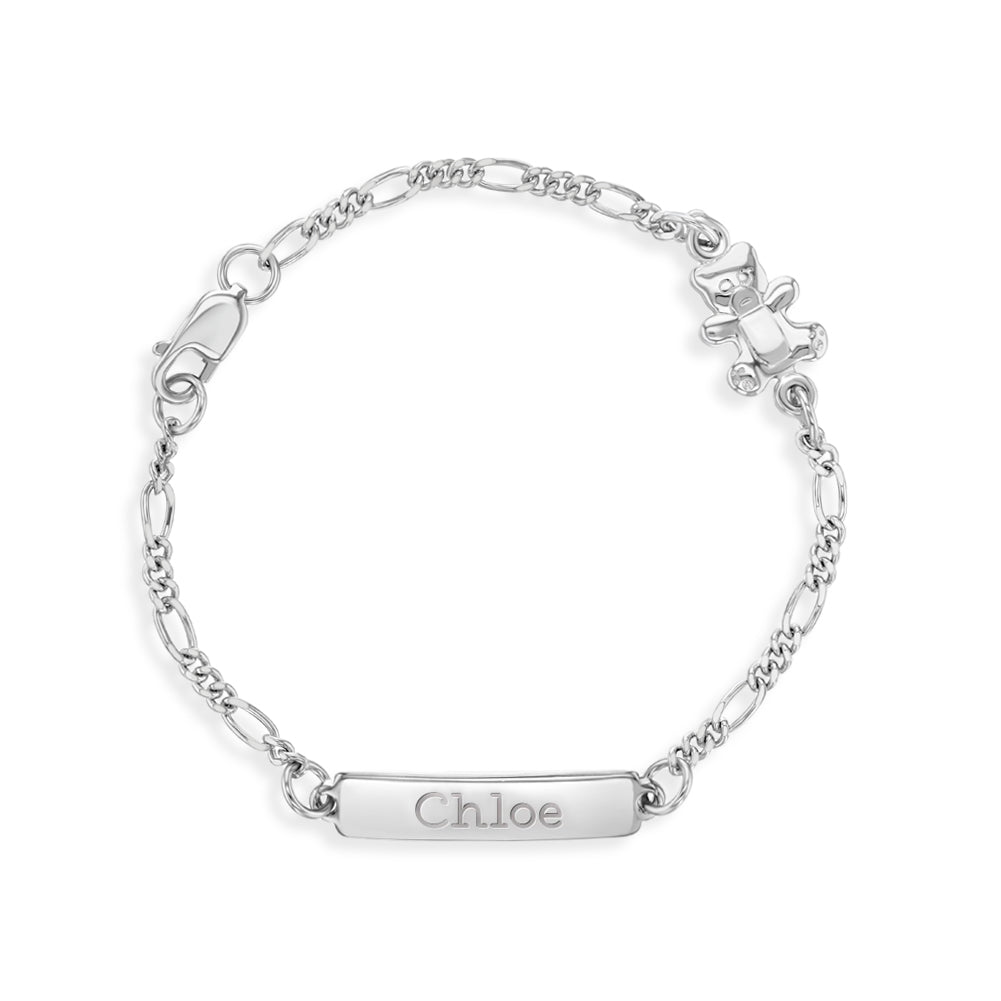 Silver Heart Detail Children's Bangle - F2607 | Chapelle Jewellers
