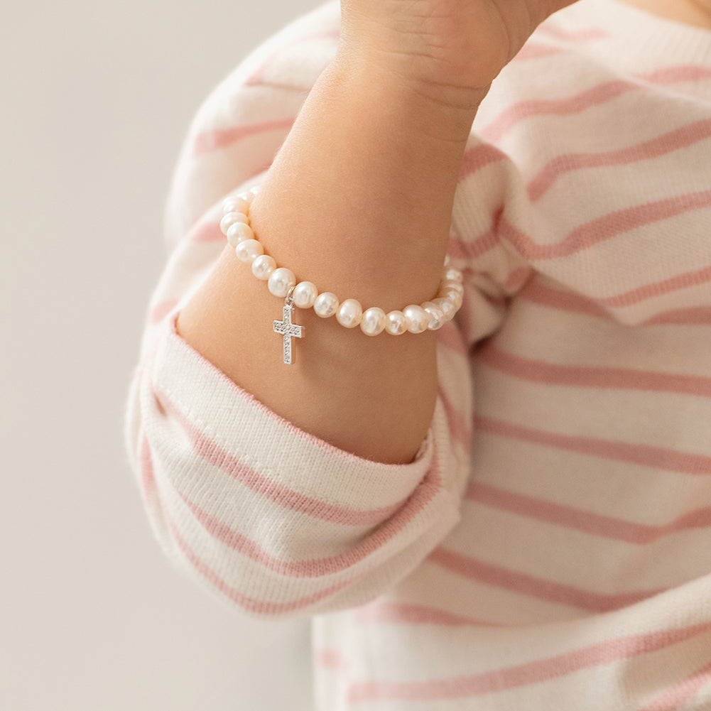 Eve 14K Gold-plated Baby Cross Bracelet | Cherished Moments – Tiny Town Inc