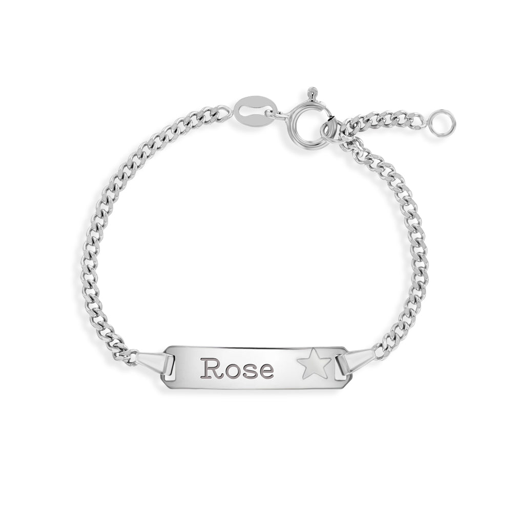 Personalized Chain Link Bracelet with Engraved Charms