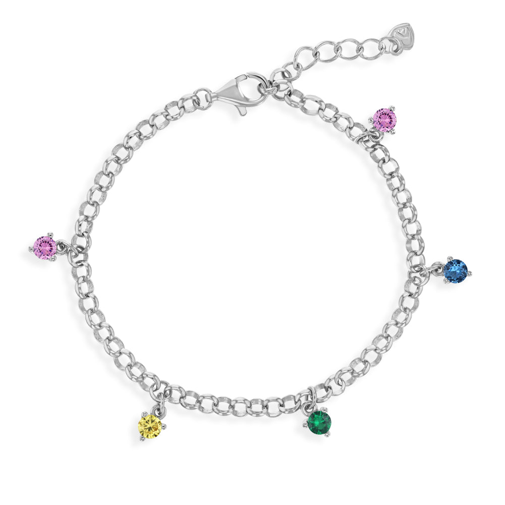 15cm Children's Sterling Silver ID Bracelet with Butterfly Charm | Bevilles  | Lasoo