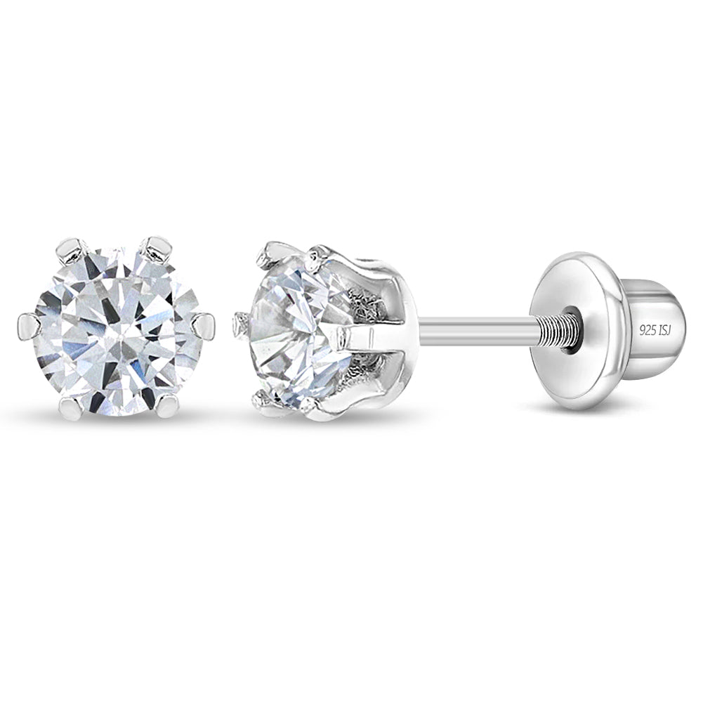 Two Earring Back Replacements 14K Solid White Gold  Threaded Push onScrew  off Quality Die Struck  Post Size 032  2 Backs  Walmart Canada