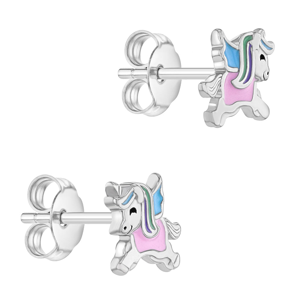 Sticker Earrings Whimsical Unicorn
