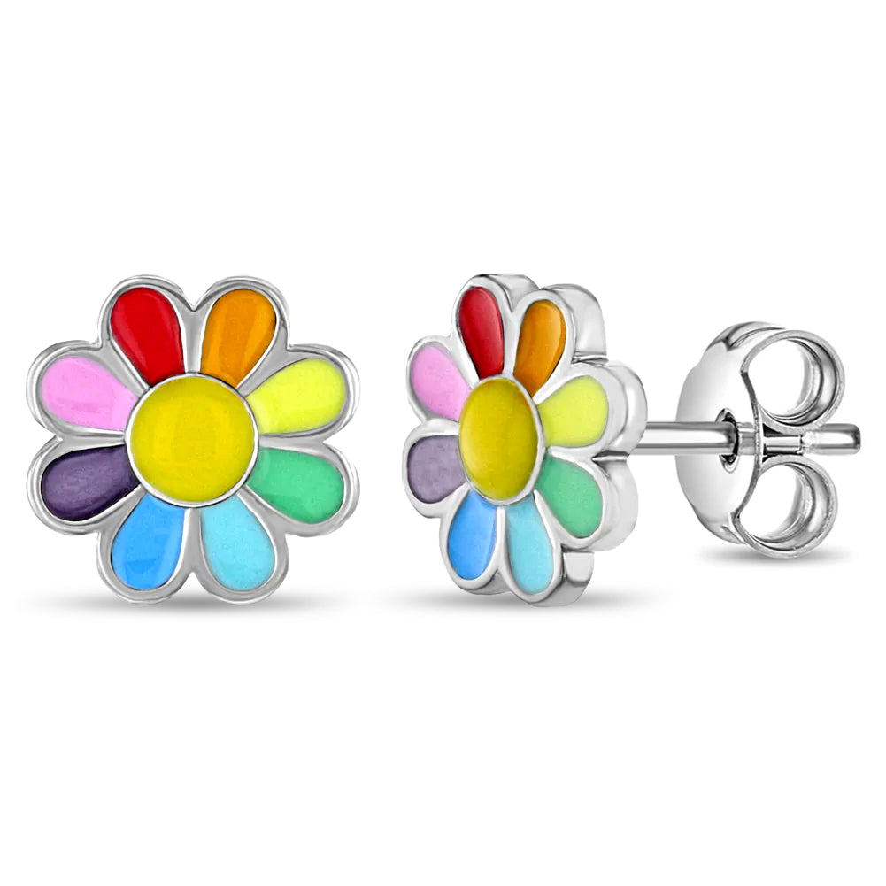 Enamel Colored Little Daisy Flower Bracelet