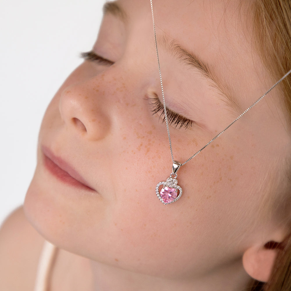 in Season Jewelry Classic Clear CZ Cross Kids / Children's / Girls Jewelry Set - Sterling Silver, Girl's, Size: Small