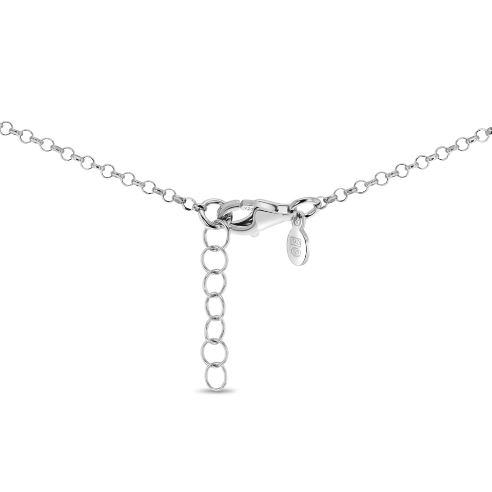 Sweet Stars Satellite Chain 16" Kids / Girls / Teen Necklace - Sterling Silver