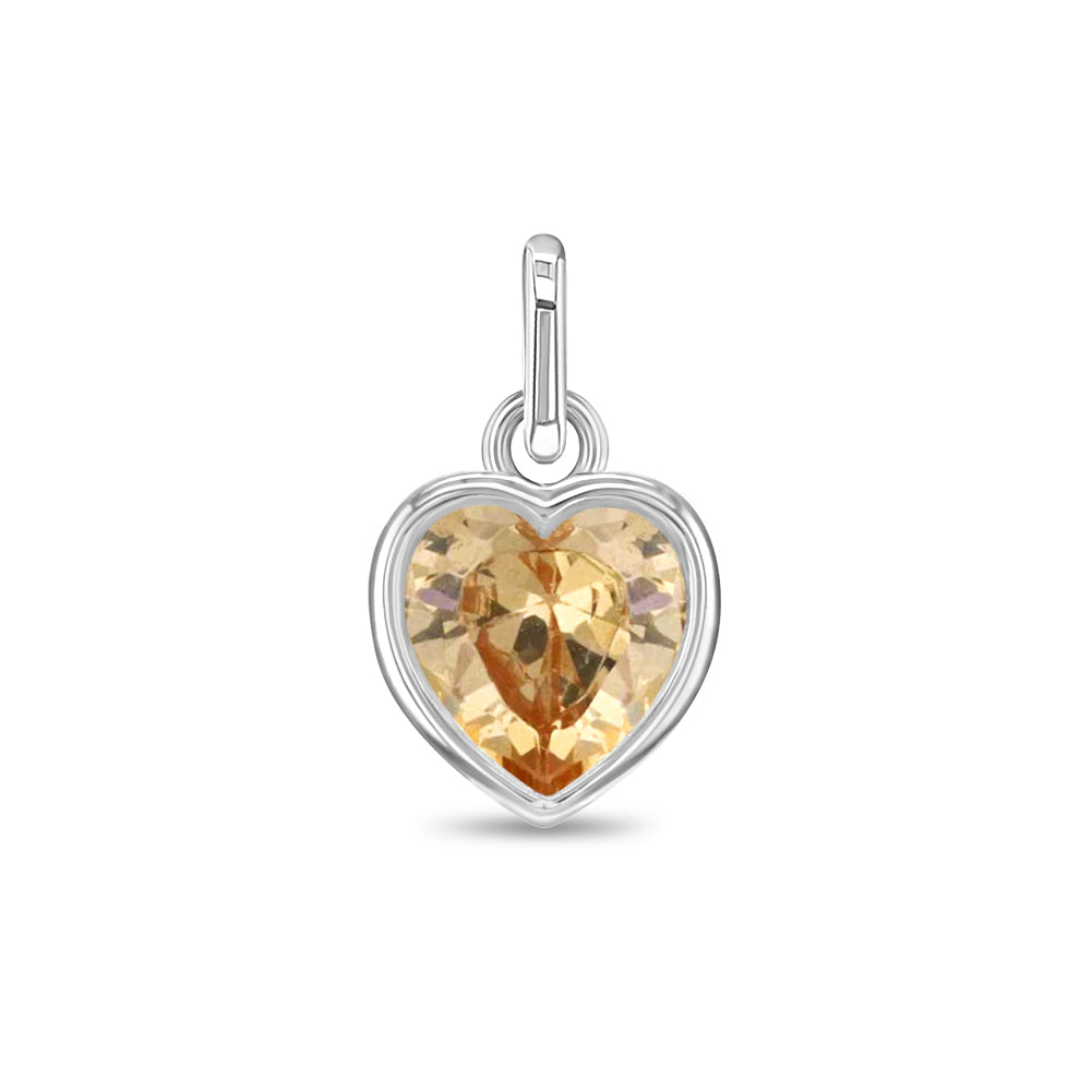 14k Real Yellow Gold November Birthstone CZ Boy good Charm Pendant