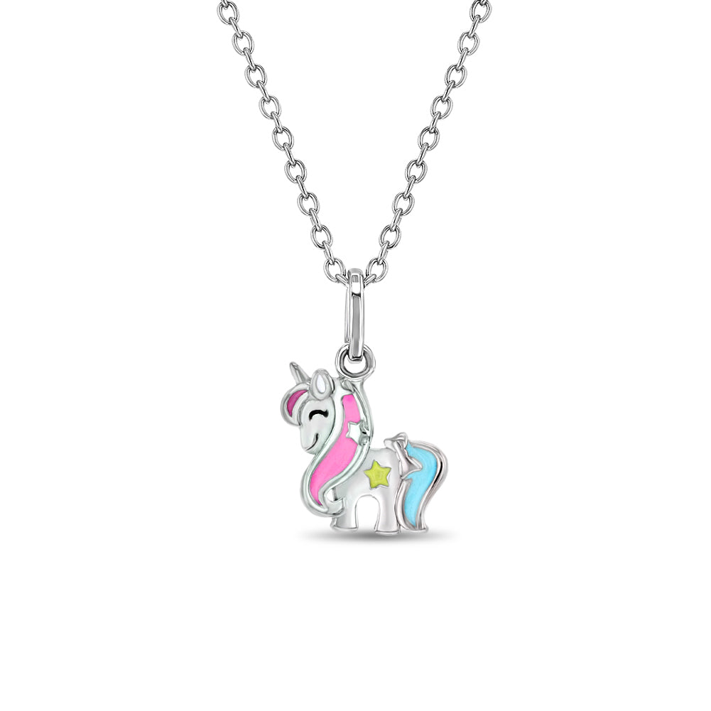 18ct Gold Plated And Sterling Silver Unicorn Necklace By Hurleyburley |  notonthehighstreet.com