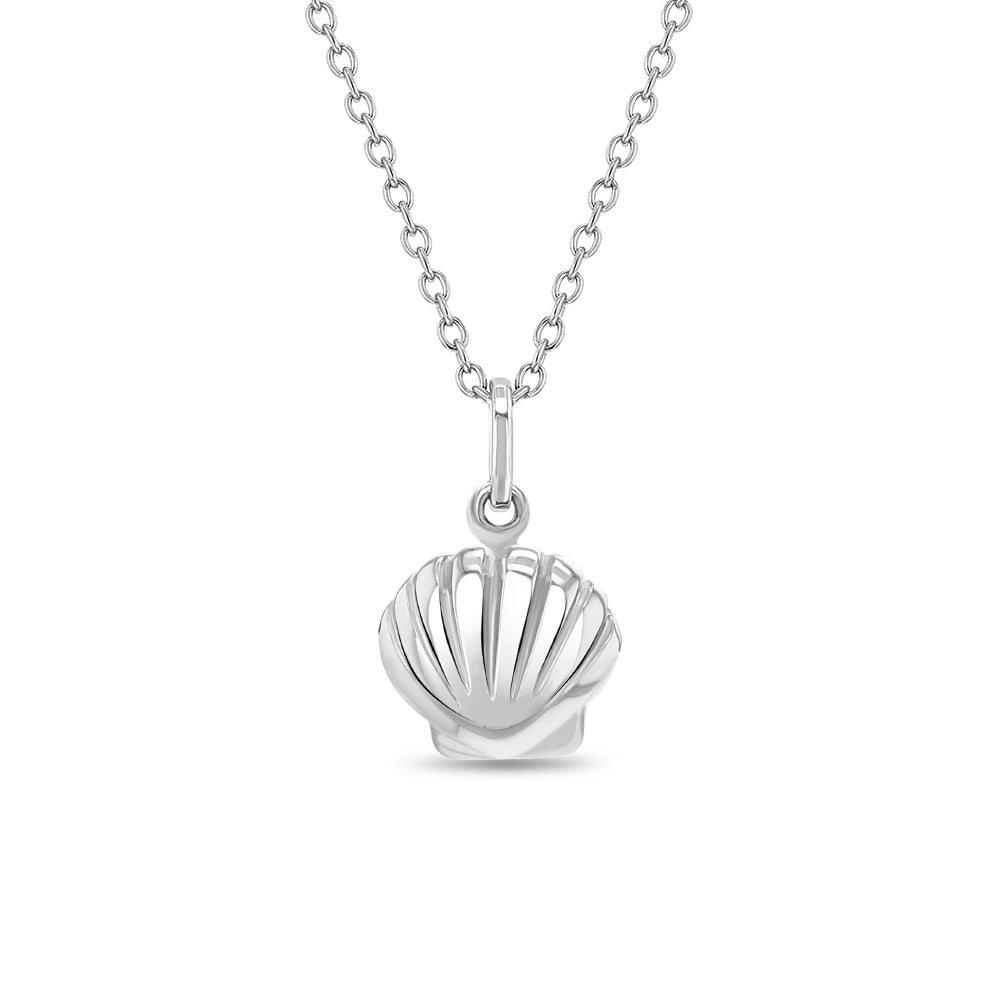 Mini Seashell Women's Pendant/Necklace - Sterling Silver