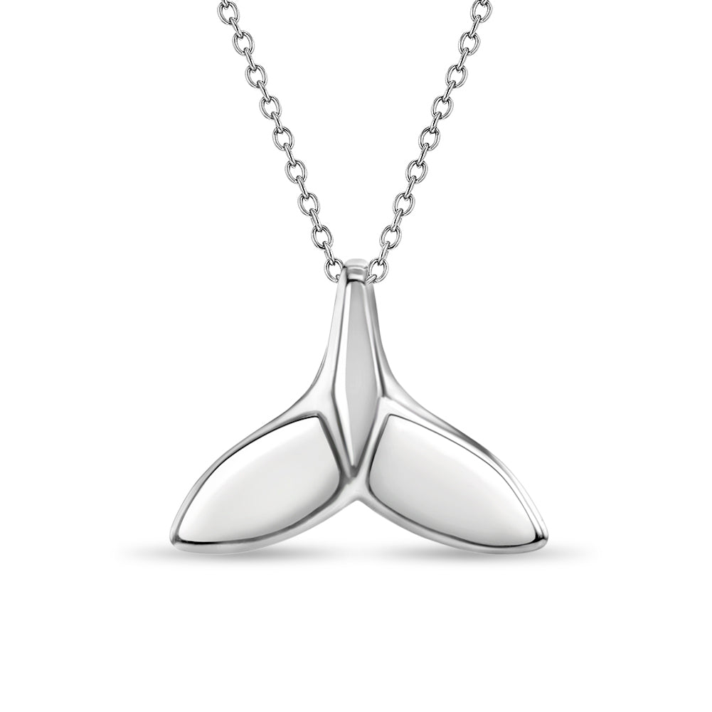 Whale Tail Kids / Children's / Girls Pendant/Necklace - Sterling Silver
