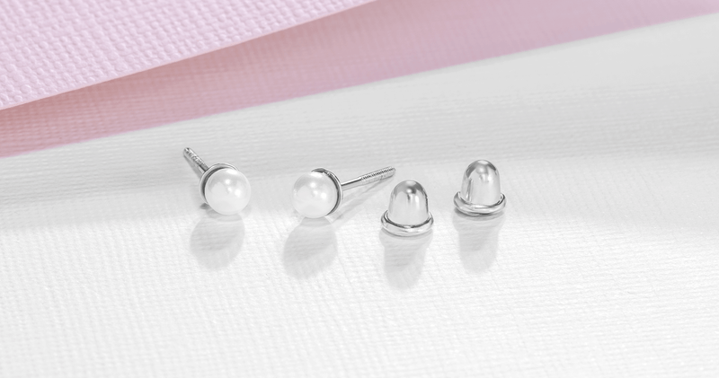 Girls' Classic Pearl Screw Back Sterling Silver Earrings - 3.0mm - In  Season Jewelry