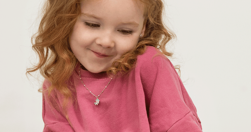 Groovy Heart Satellite Kids / Children's / Girls Jewelry Set Enamel 