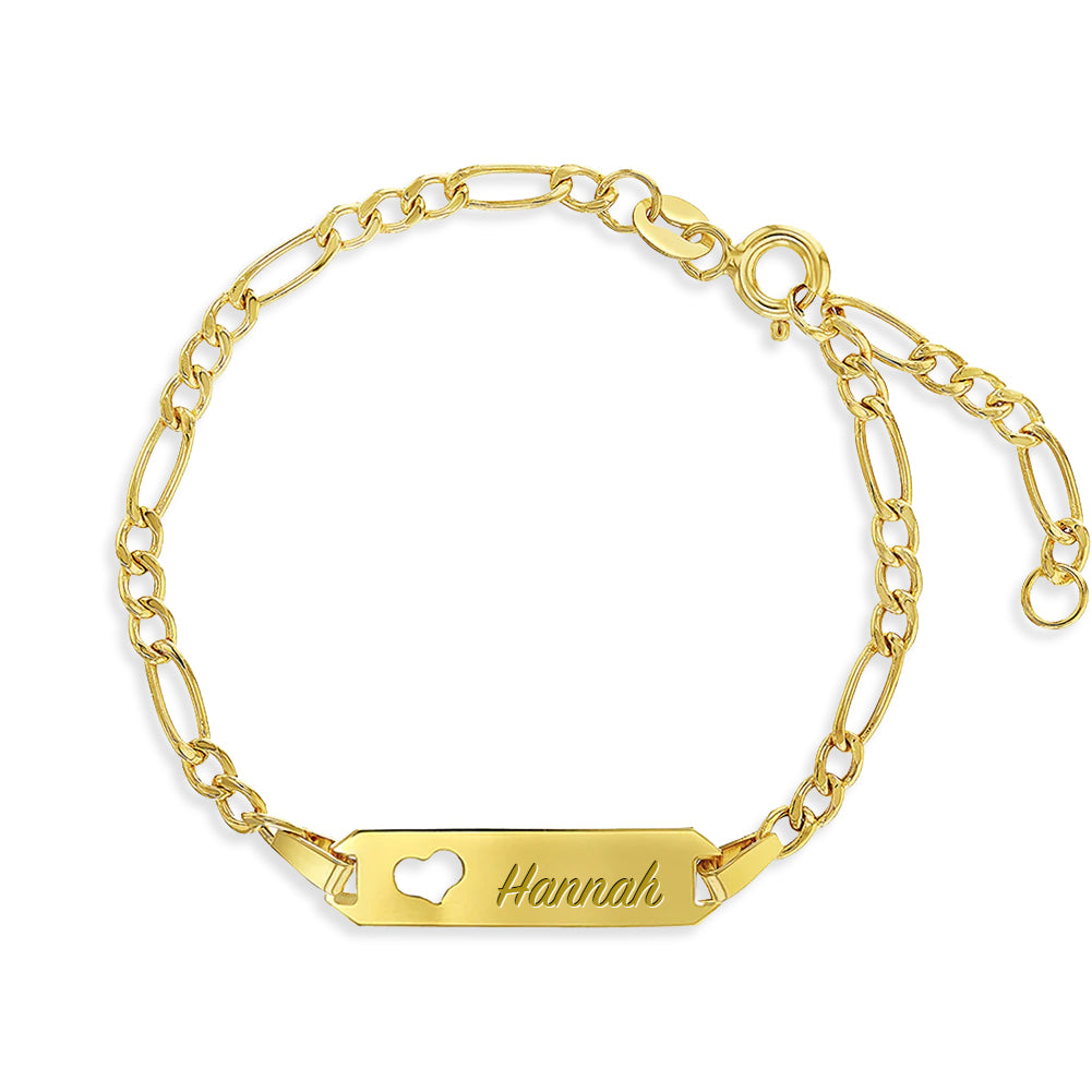 Personalized Baby Bracelet Free Engrave Stainless Steel Chain