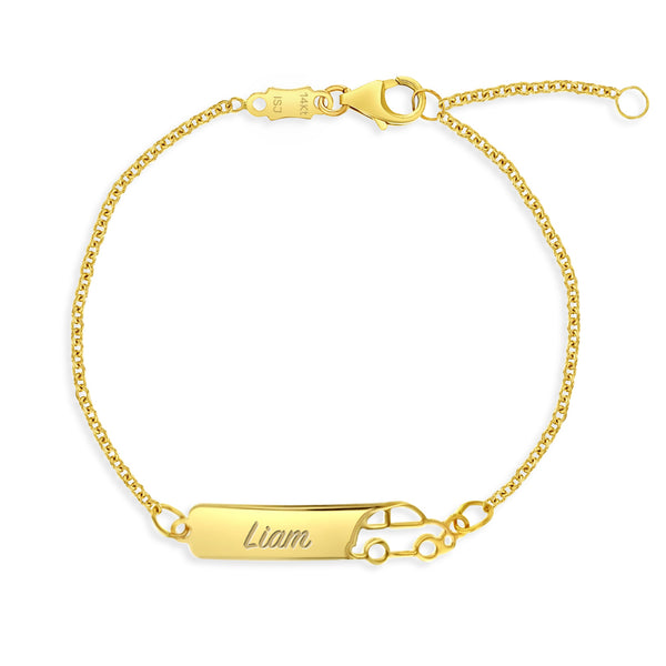 14K Gold Engravable Bracelet offers - 6 inches