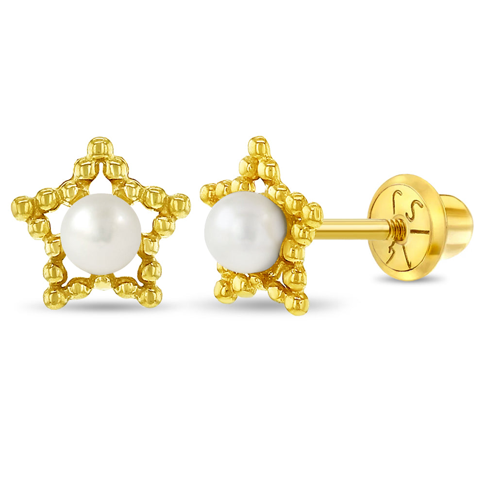 Classic 5mm Freshwater Cultured Pearl Kids Earring - Screw Back – Dandelion  Jewelry