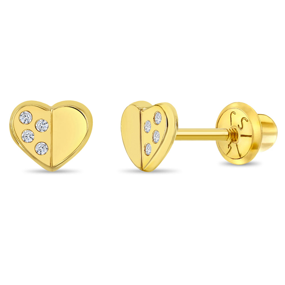 Two Earring Back Replacements |14K Solid Yellow Gold | Threaded Screw on  Screw Off | Quality Die Struck | Post Size .040 | 1 Pair