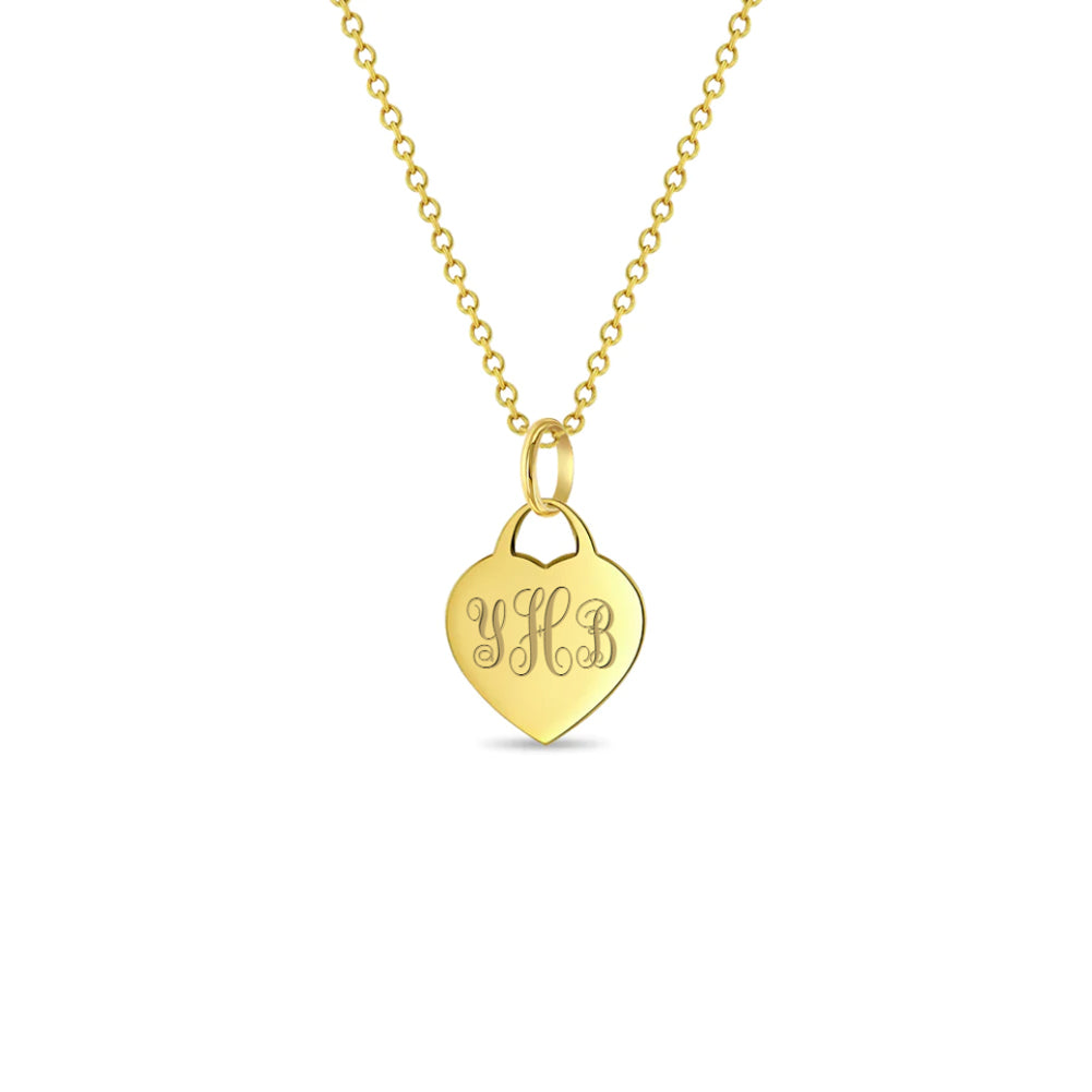 Custom Heart Initials Necklace | Double Initial Necklace – Abiza