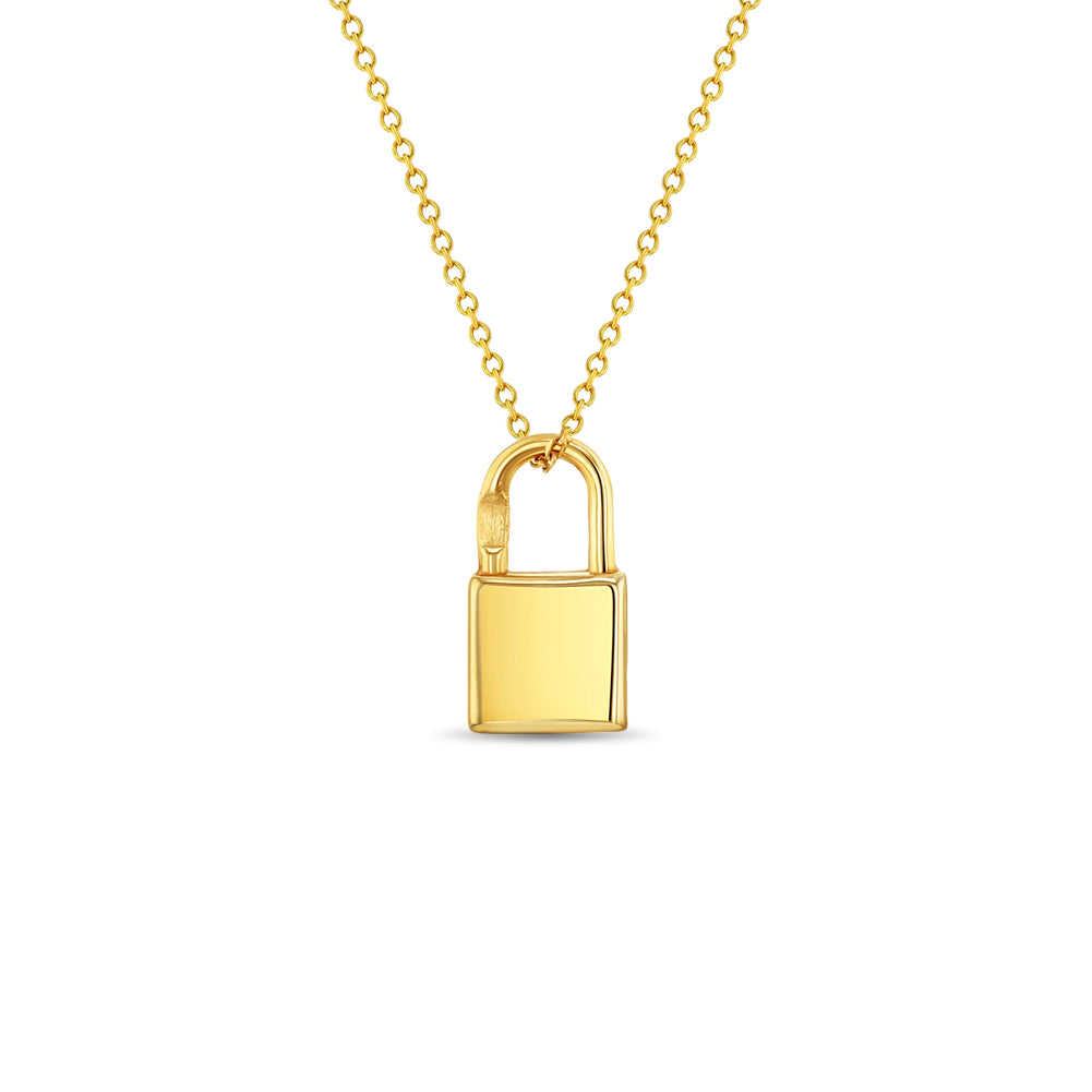 14k Gold Lock Women's Pendant/Necklace