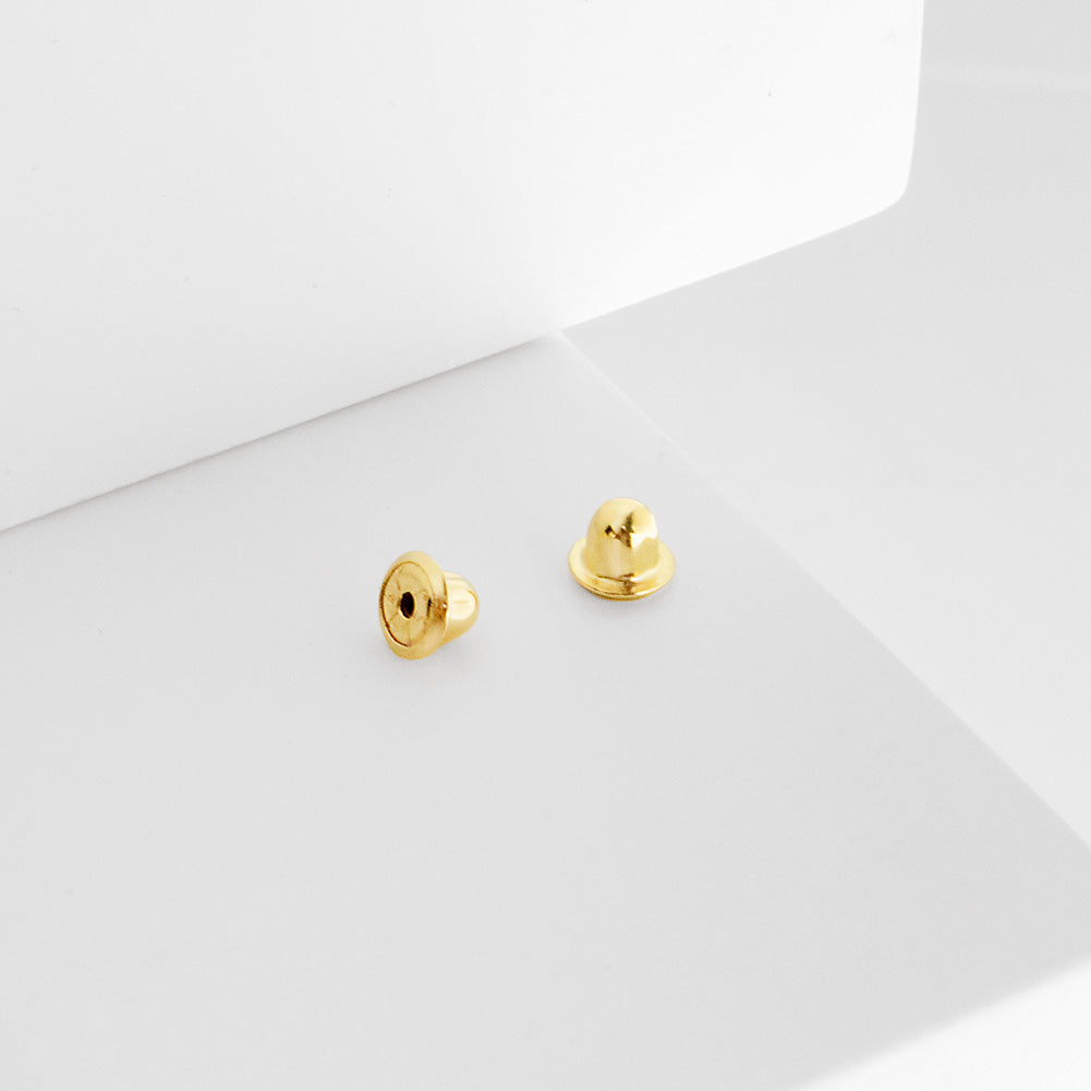 18k Replacement Screw Backs For Diamond Stud Earrings Solid Gold Y, W, R